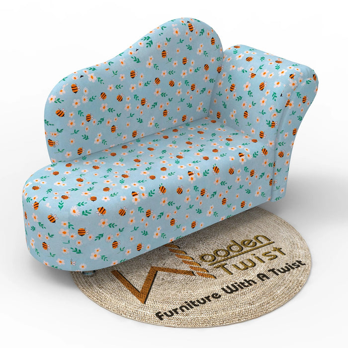 Wooden Twist Harlequin Super Fancy Princess Sofa for Kids ( Multicolor )