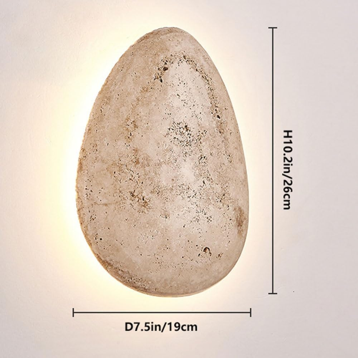 dimensions - D7.5 inch / 19cm width x H10.2 inch / 26cm height