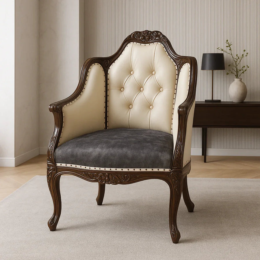 Suede Fabric and Leatherette Finish