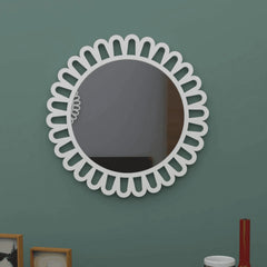 Wooden Twist Modern Decorative Wooden Wall Mirror Bathroom Mirror Dressing Bathroom Vanity Mirror - Wooden Twist UAE