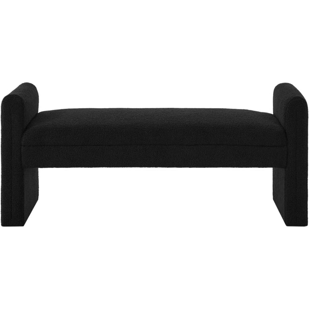 Black Entryway Ottoman Bench