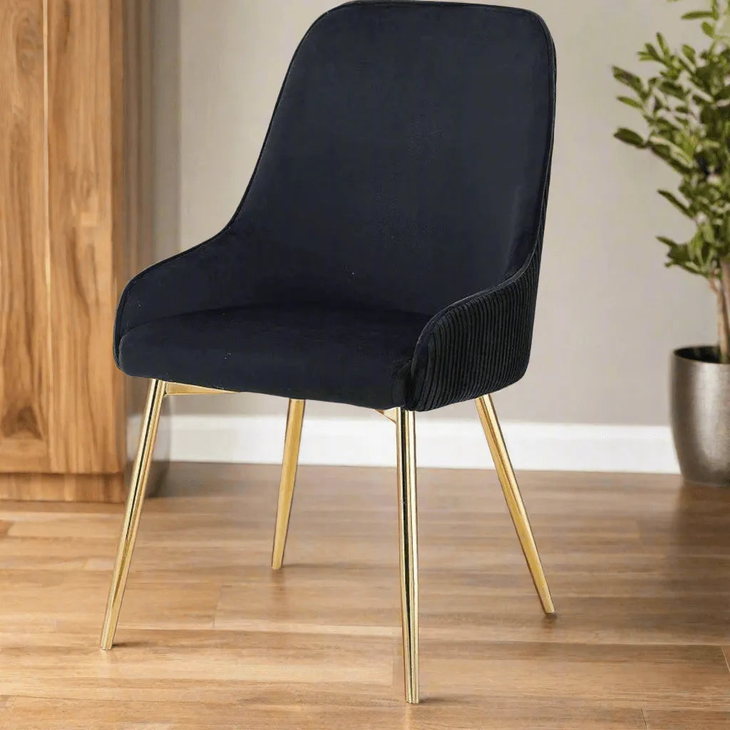 Wooden Twist Echelon Modern Cafe Dining Chair Wih Metal Legs