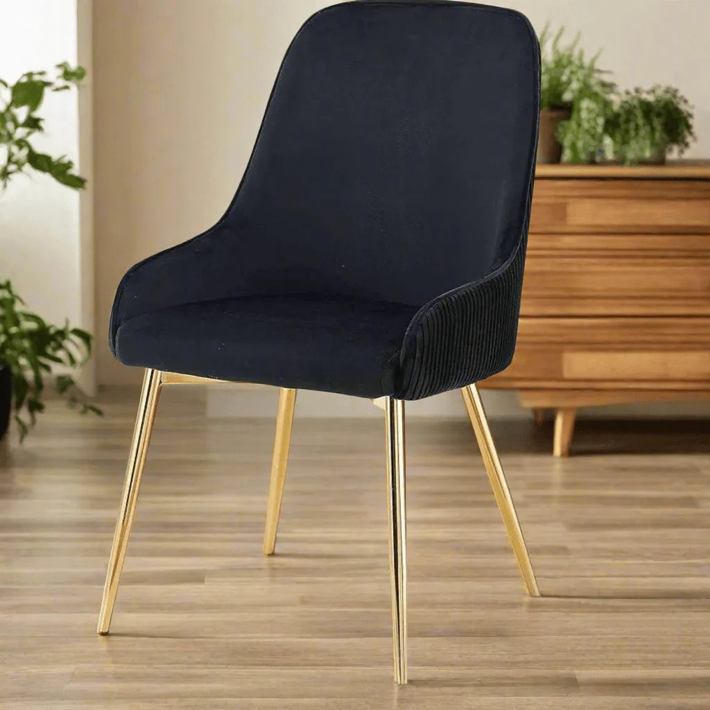 Wooden Twist Echelon Modern Cafe Dining Chair Wih Metal Legs