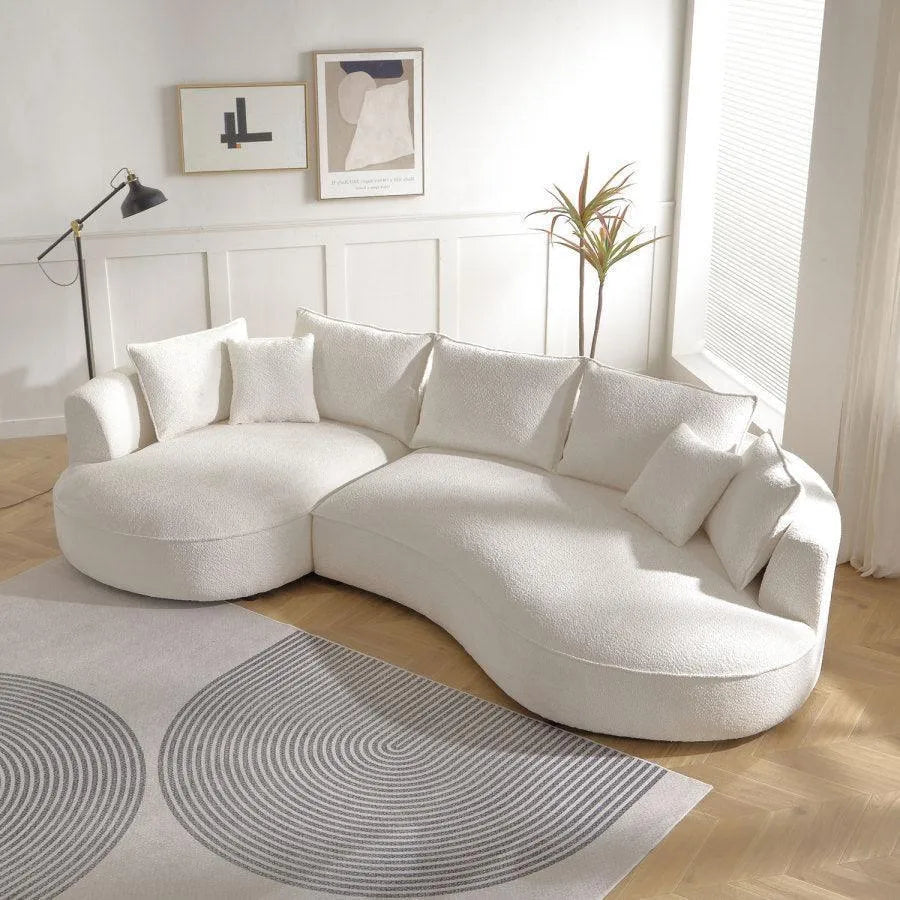 Snowy Curved Sofa