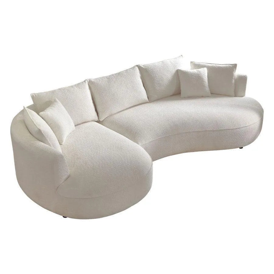 Luxurious Boucle Fabric Sofa