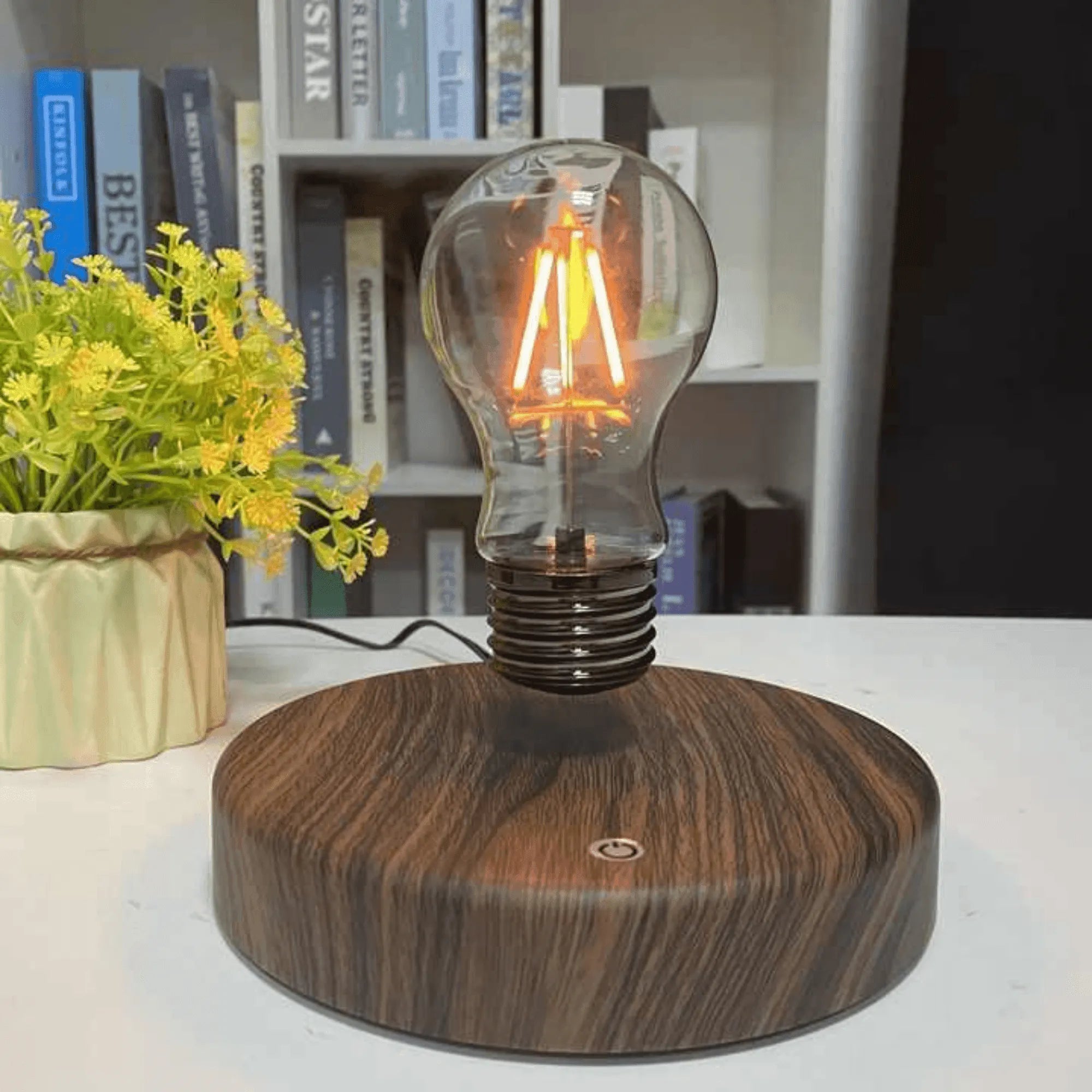 Levitating Bulb Lamp - Magnetic Floating LED Light for Desk, Table, Night, 360° Rotation - Unique Home and Office Decor