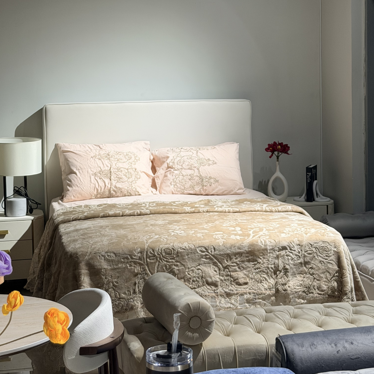 Wooden Twist hydraulic storage bed