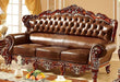 Luxurious Brown PU Leather Upholstery