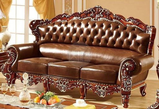 Luxurious Brown PU Leather Upholstery