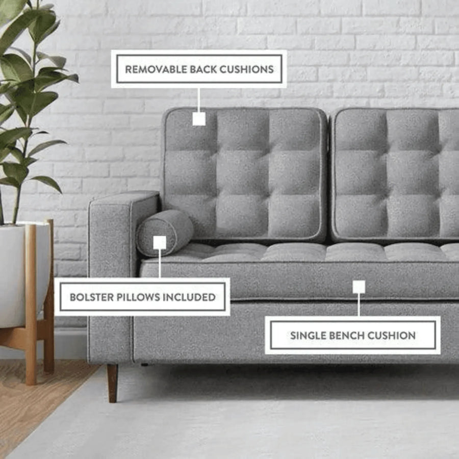 Tufted Leatherette Over a Solid Wood Frame