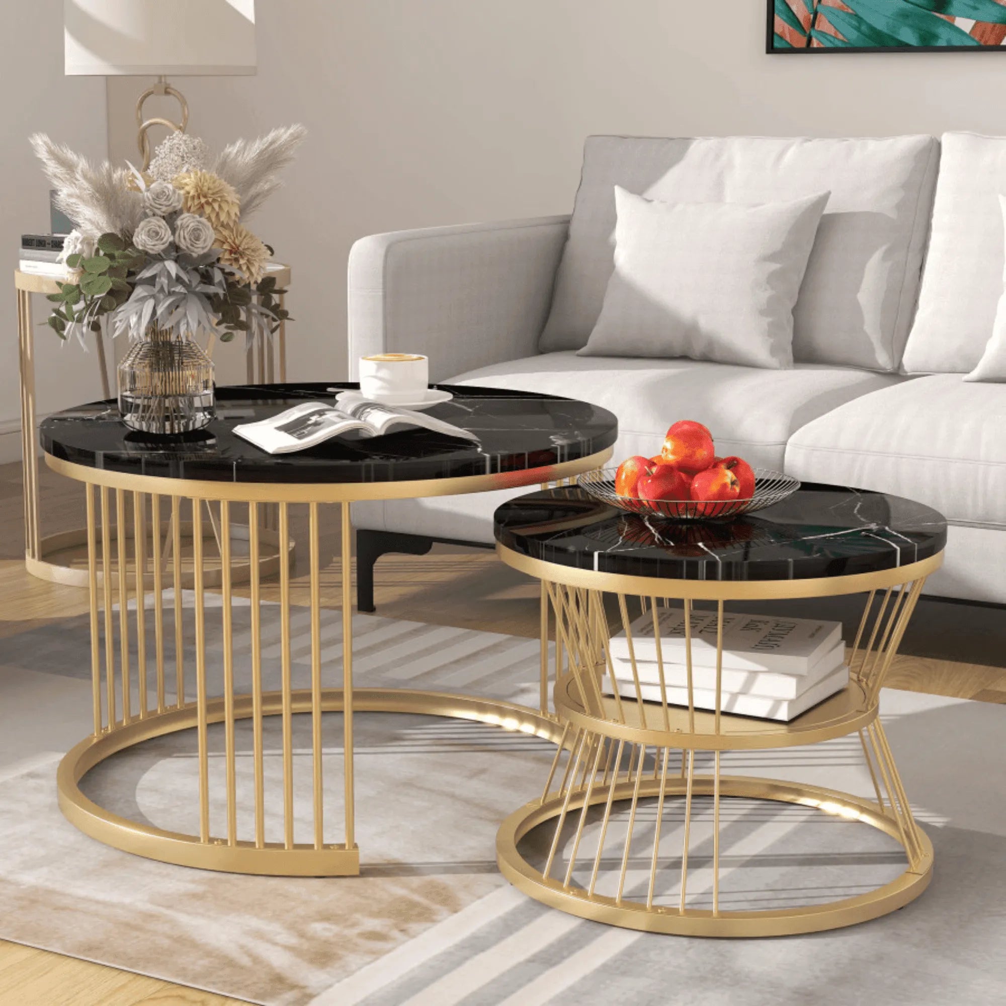 Round Coffee Table Set