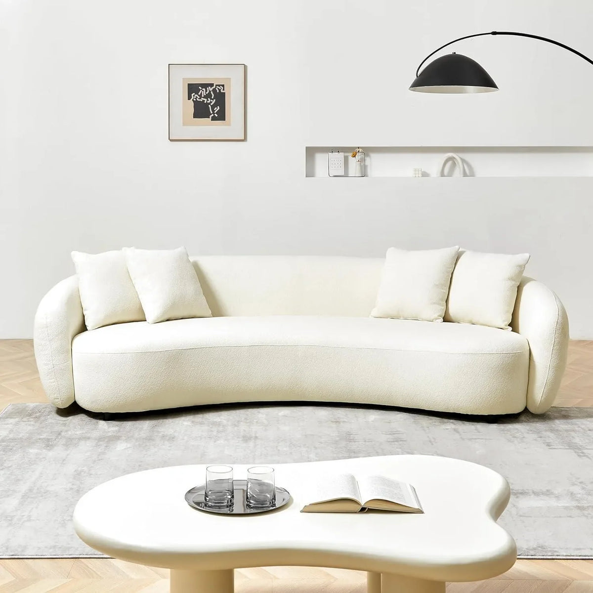 A Half-Moon Sectional Built for Everyday Comfort