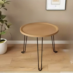Folding round side table