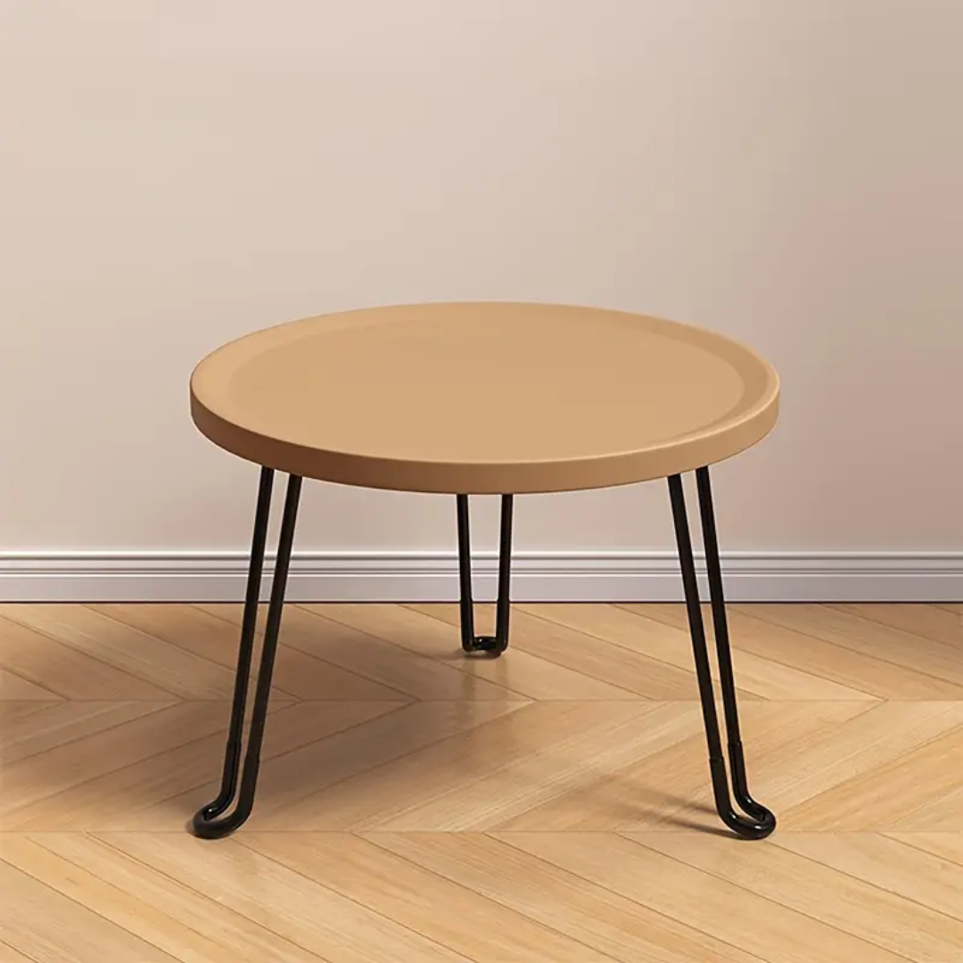 Folding round side table