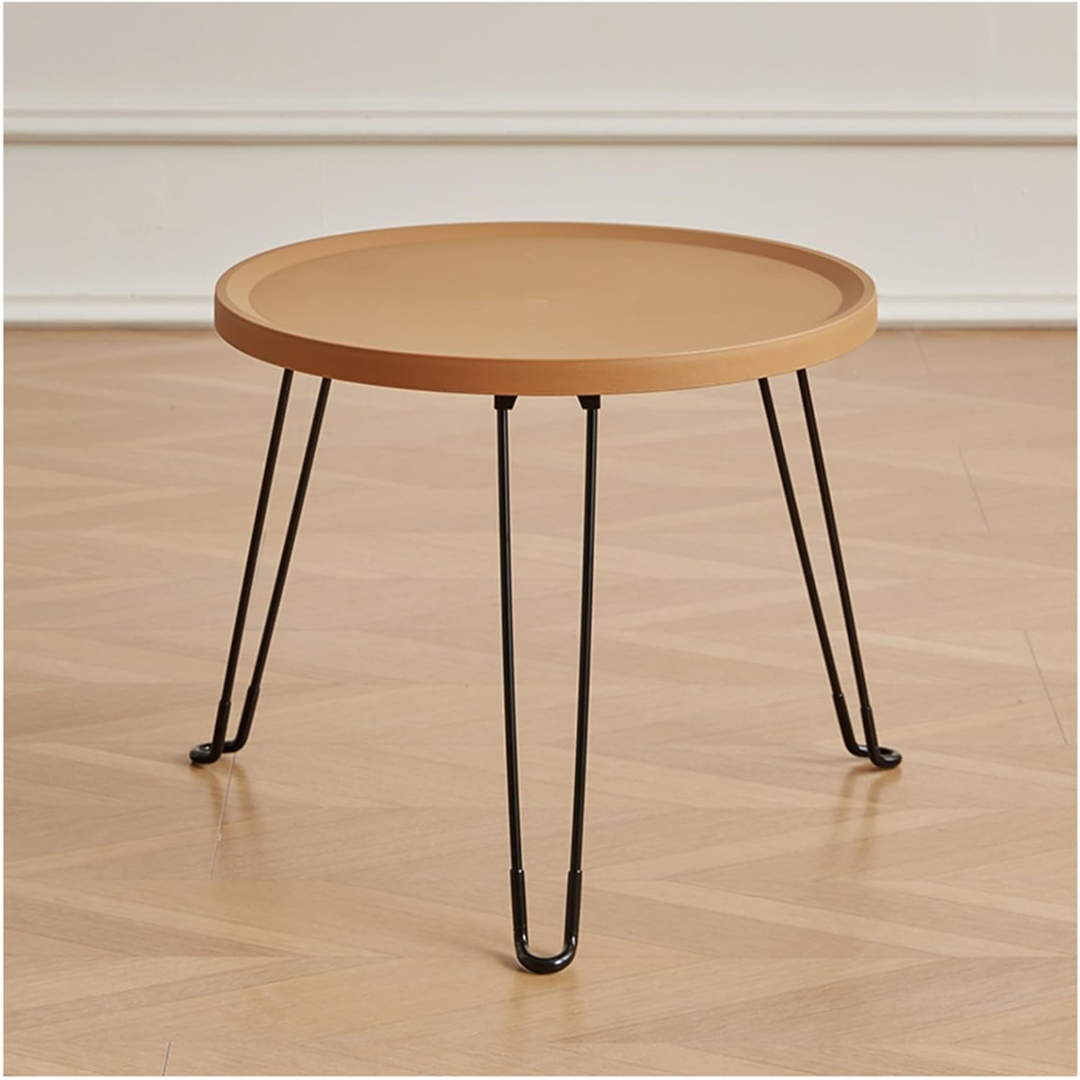 Folding round side table