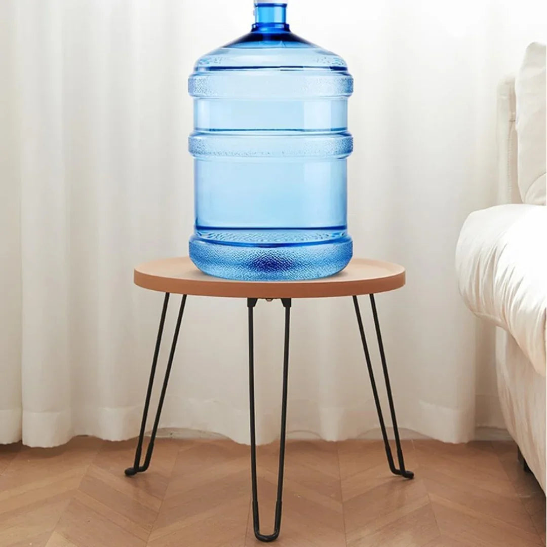 Folding round side table
