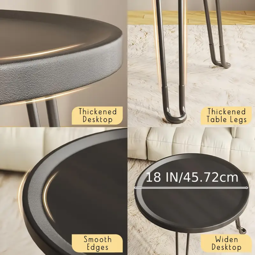 Folding round side table
