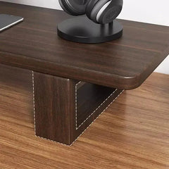 Adjustable Height Levels - Walnut Computer Stand