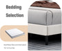 Modern Rectangular Velvet Bed 