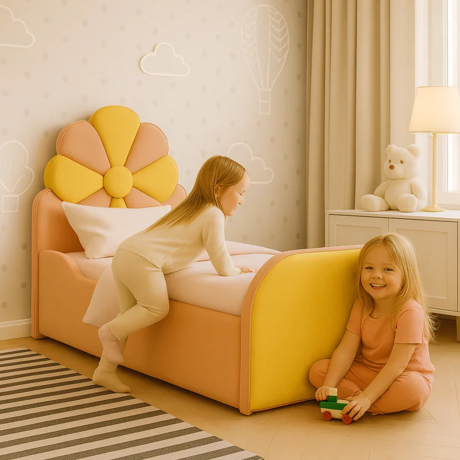 Charming Flower-Themed Headboard