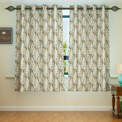 Fabrahome Light Filtering 4.5 Ft Holland Fabric Window Curtain ( Mustard ) - Wooden Twist UAE