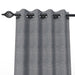 Fabrahome Light Filtering 10 Ft Rectangular Jute Fabric Curtain ( Dark Grey ) - Wooden Twist UAE
