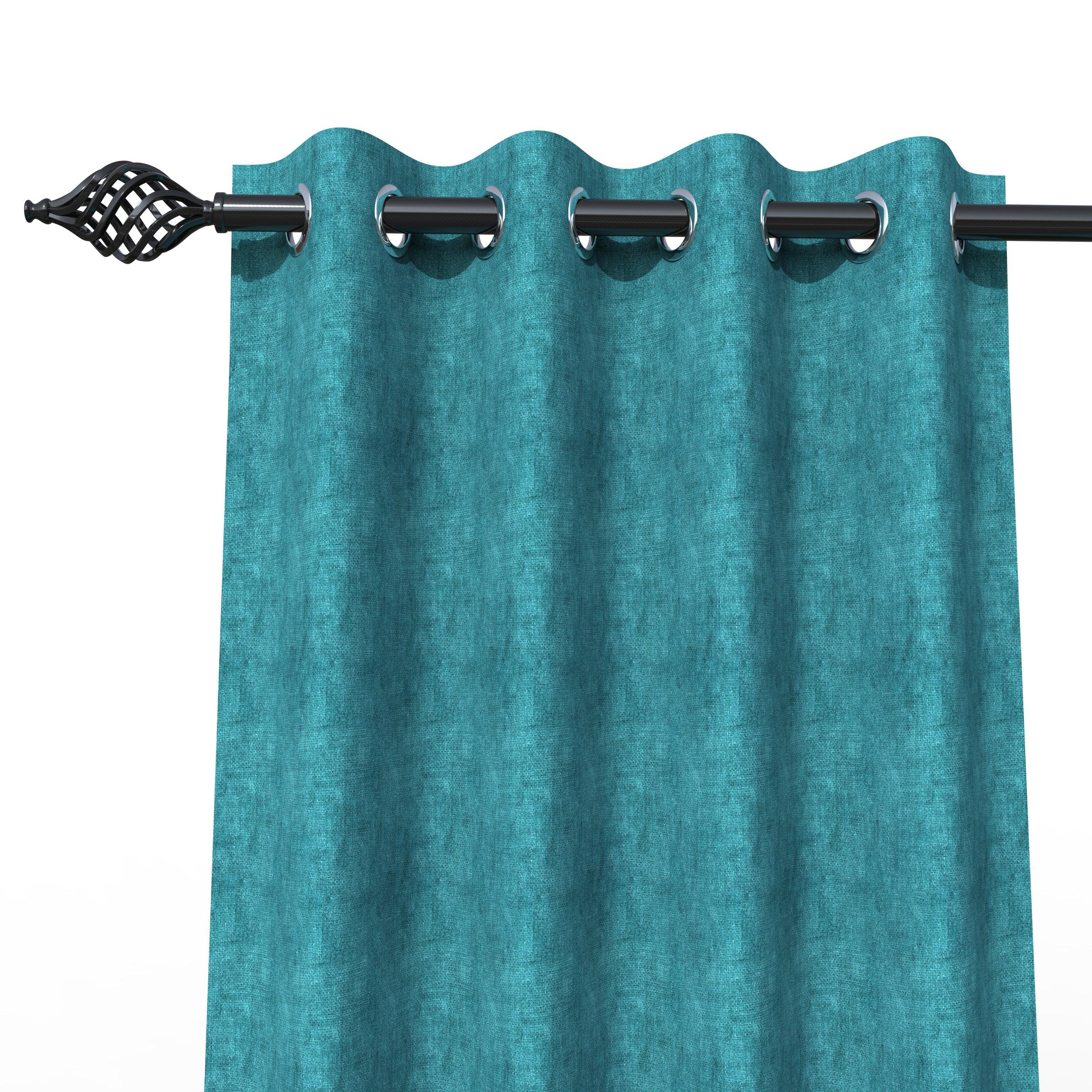 Fabrahome Light Filtering 7 Ft Rectangular Suede Fabric Curtain ( Green ) - Wooden Twist UAE