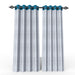 Fabrahome Light Filtering 10 Ft Rectangular Jute Fabric Curtain ( Grey & Blue ) - Wooden Twist UAE