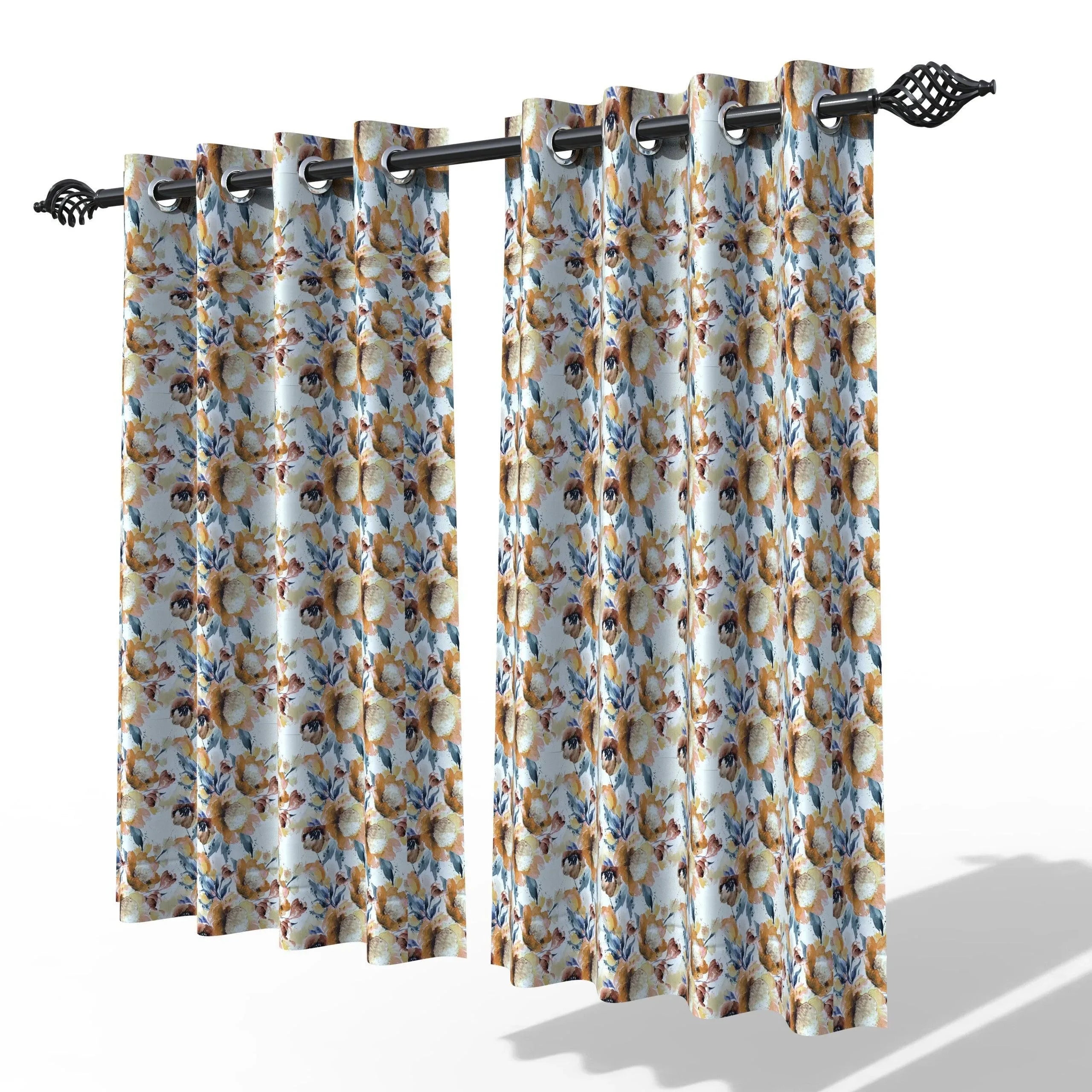 Fabrahome Light Filtering 4.5 Ft Holland Fabric Window Curtain ( Beige ) - Wooden Twist UAE