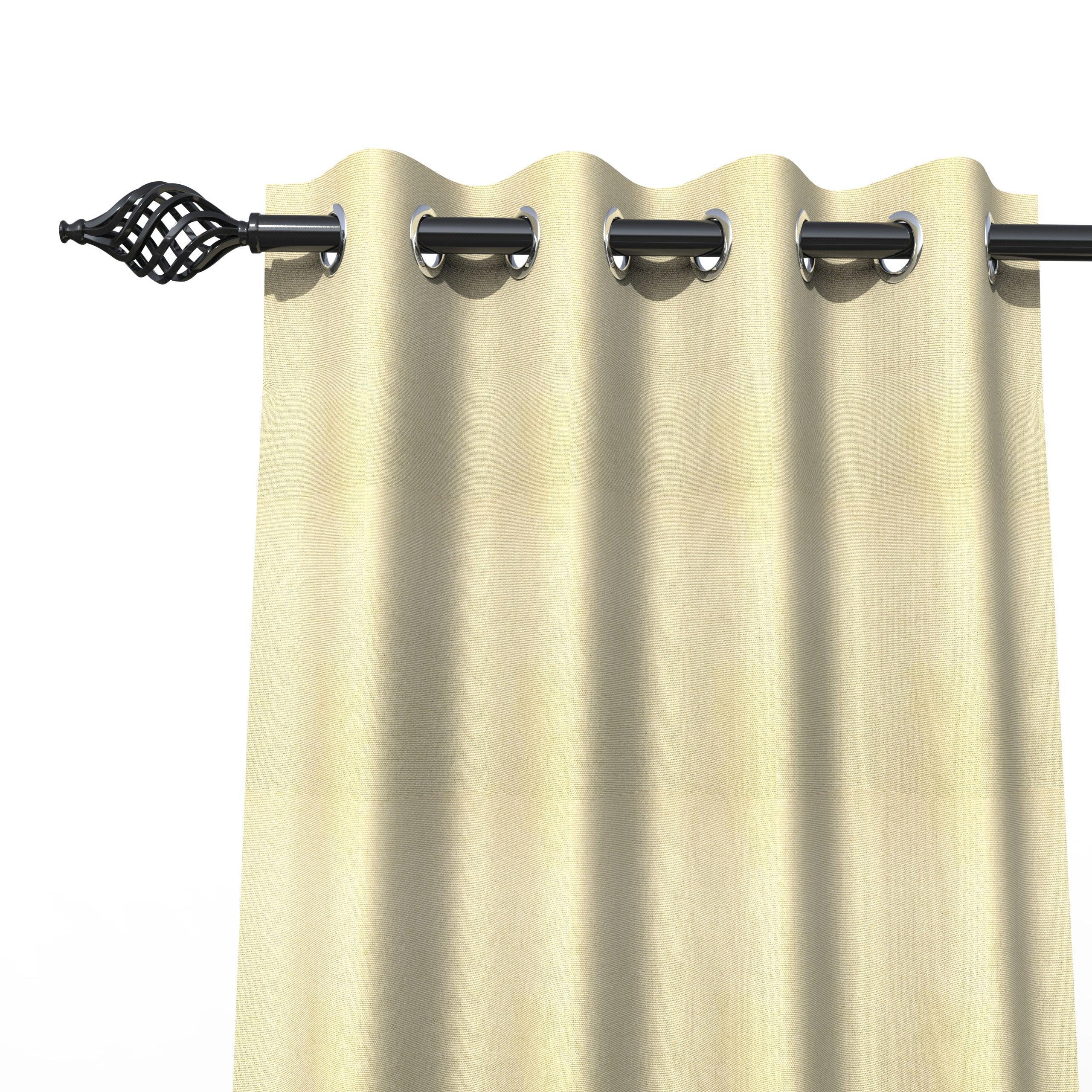 Fabrahome Light Filtering 4.5 Ft Jute Fabric Window Curtain ( Beige ) - Wooden Twist UAE