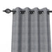 Fabrahome Light Filtering 4.5 Ft Jute Fabric Window Curtain ( Dark Grey ) - Wooden Twist UAE