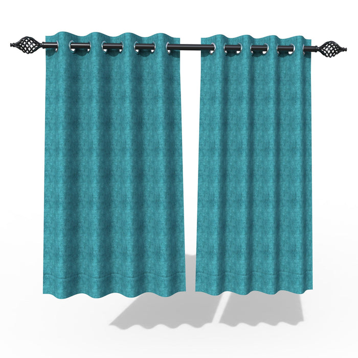 Fabrahome Light Filtering 4.5 Ft Suede Fabric Window Curtain ( Green )