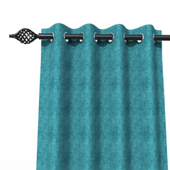 Fabrahome Light Filtering 4.5 Ft Suede Fabric Window Curtain ( Green ) - Wooden Twist UAE