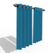 Fabrahome Light Filtering 4.5 Ft Jute Fabric Window Curtain ( Blue ) - Wooden Twist UAE