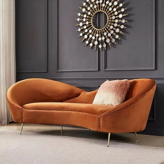 Curved 3-Seater Chaise Lounge Sofa