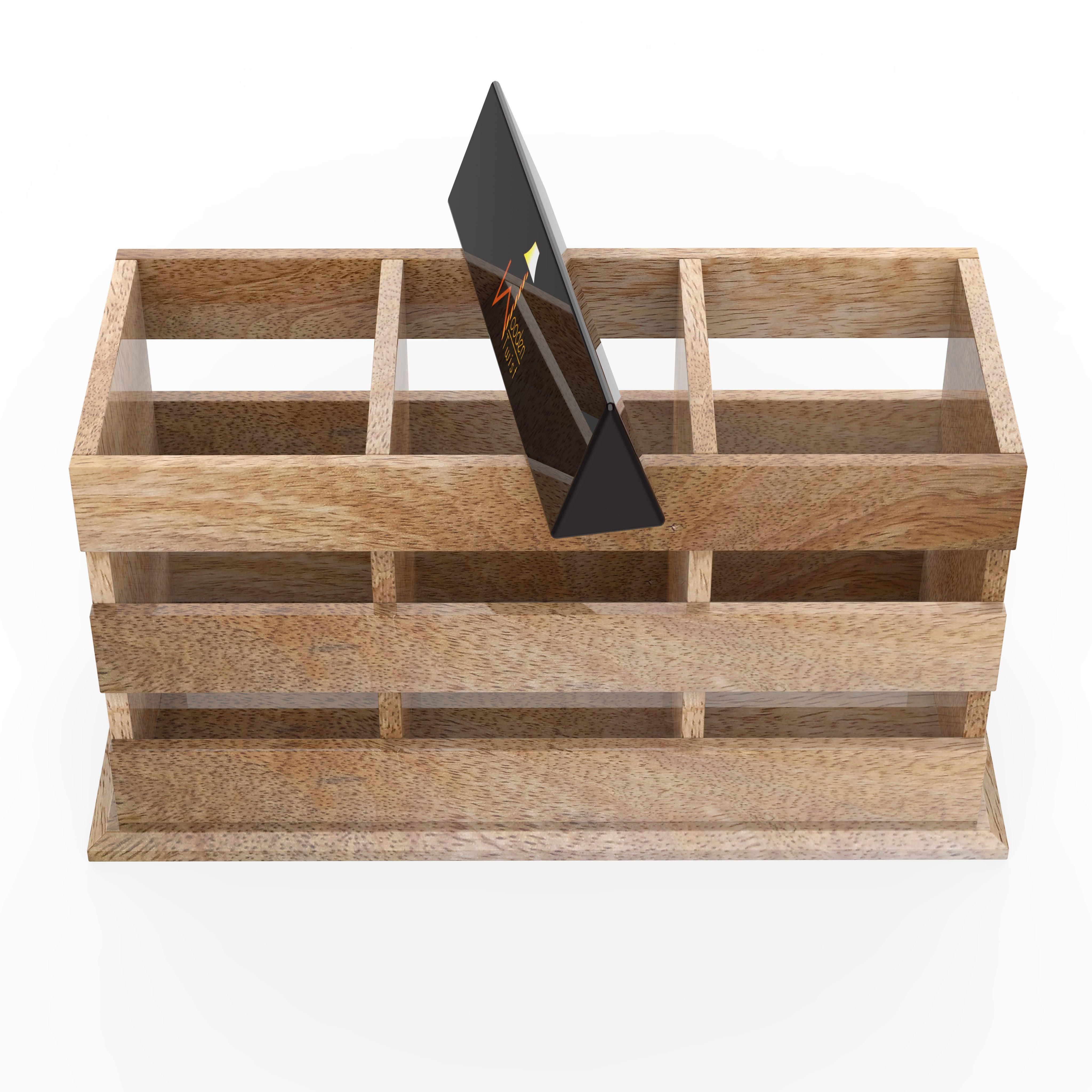 Wooden Twist Besteck 3 Compartments Cutlery Holder - Wooden Twist UAE