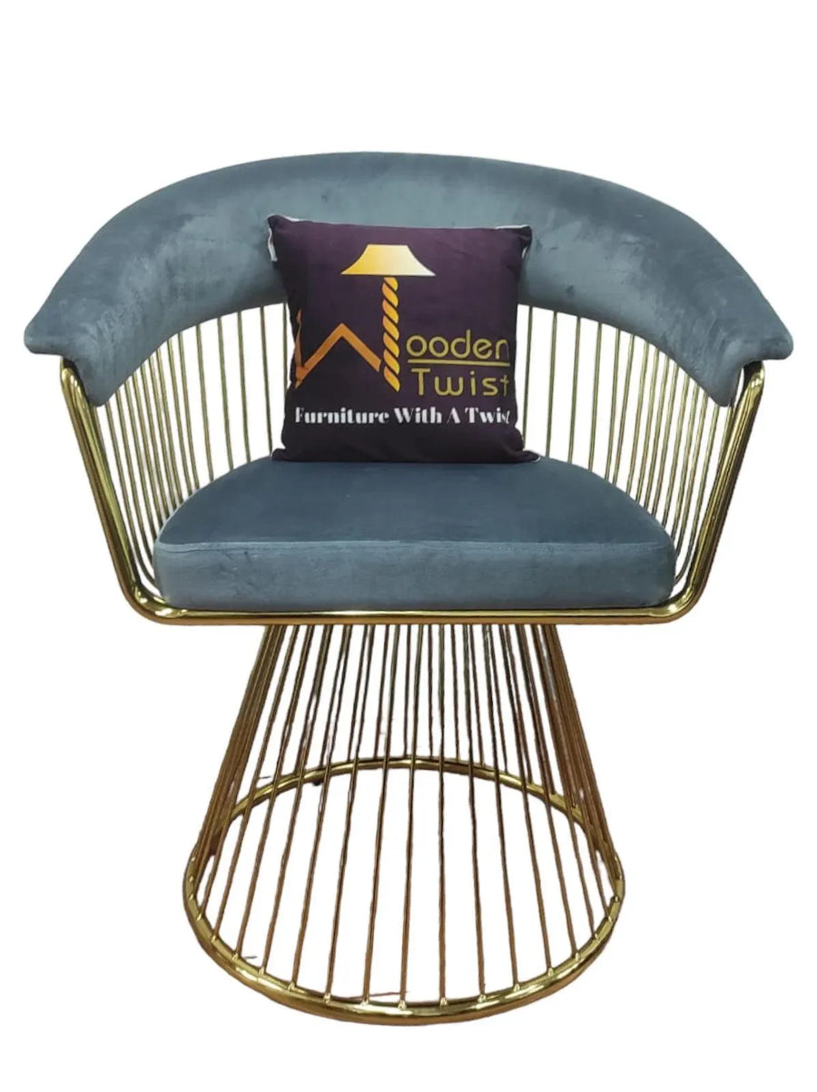 Golden Metallic Base & Armrests