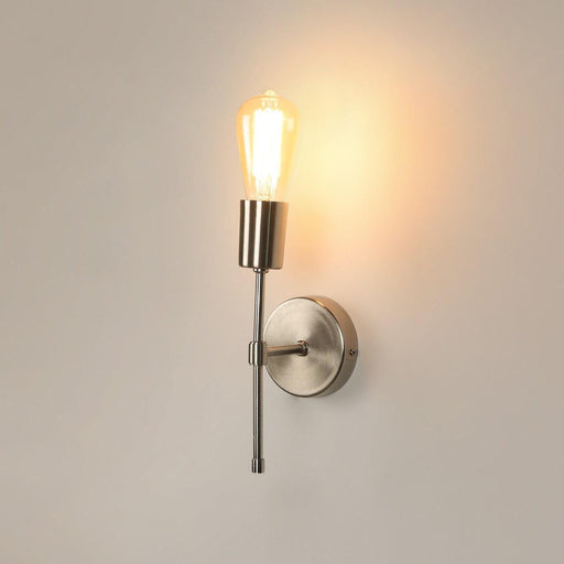 Wooden Twist Salcia Silver Single Wall Light Pewter Finish Modern Decorative Wall Sconce Indoor & Outdoor Rustic Wall Lamp - Wooden Twist UAE