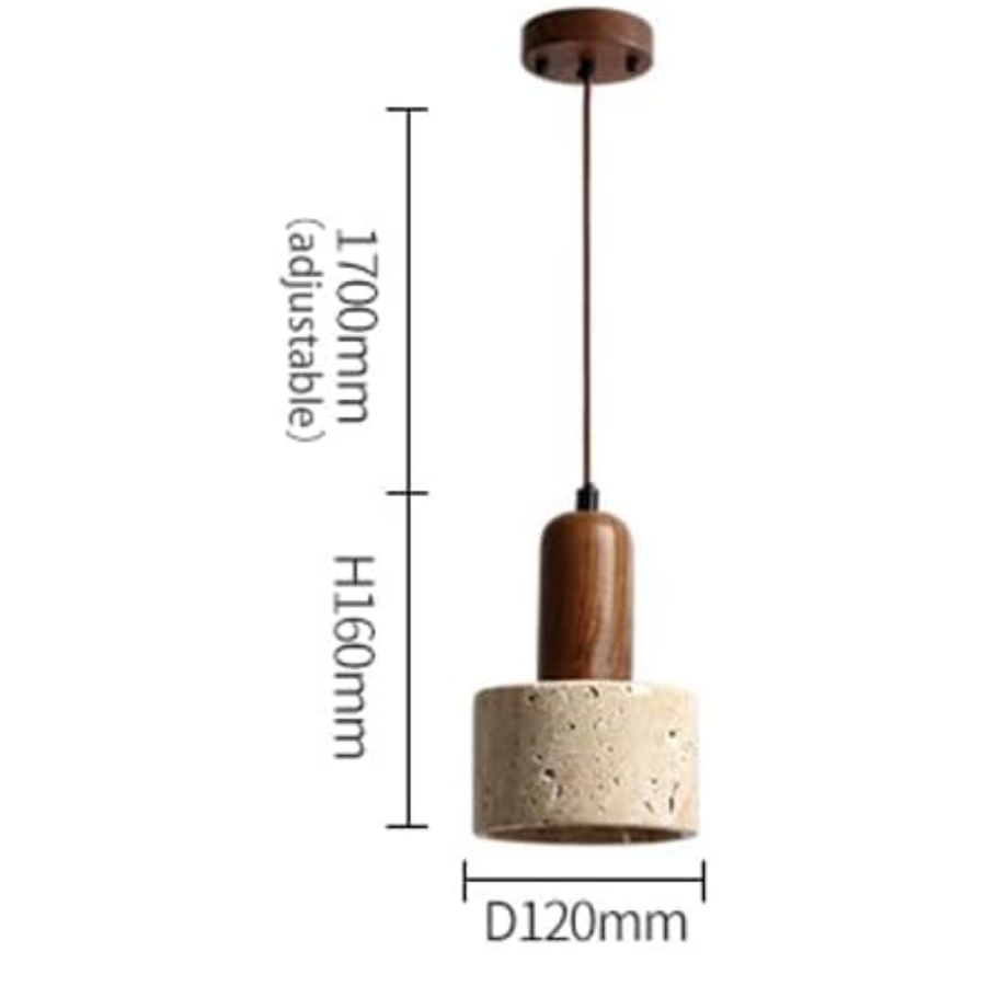 Genuine Travertine, Tall Walnut Neck