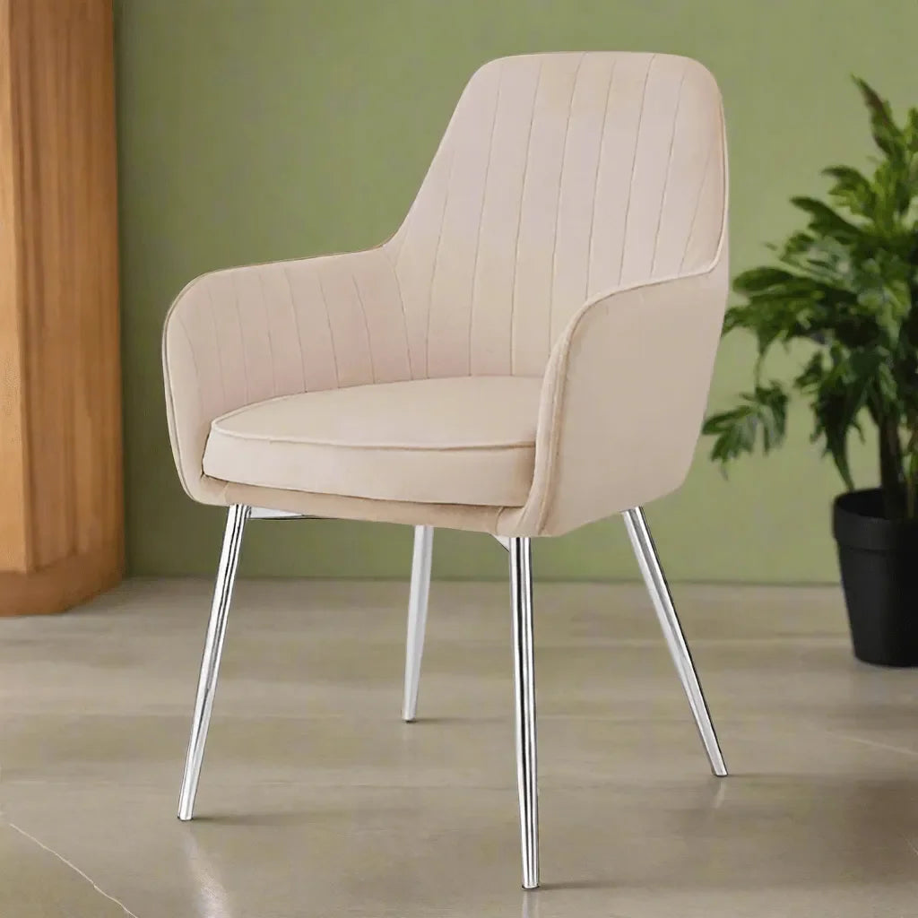 Aureate Cafe Dining Chair with Metal Legs