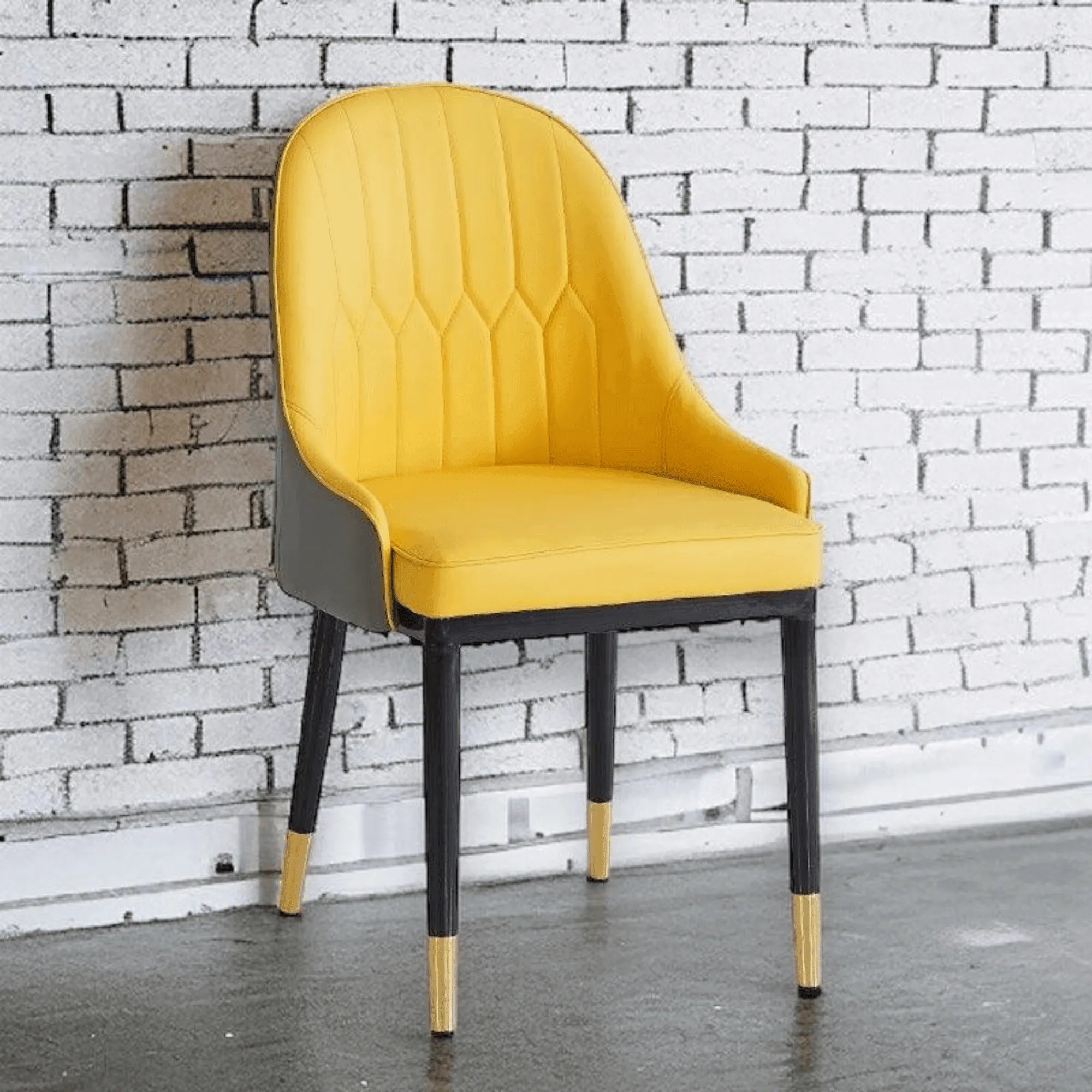 Yellow and grey chair sale