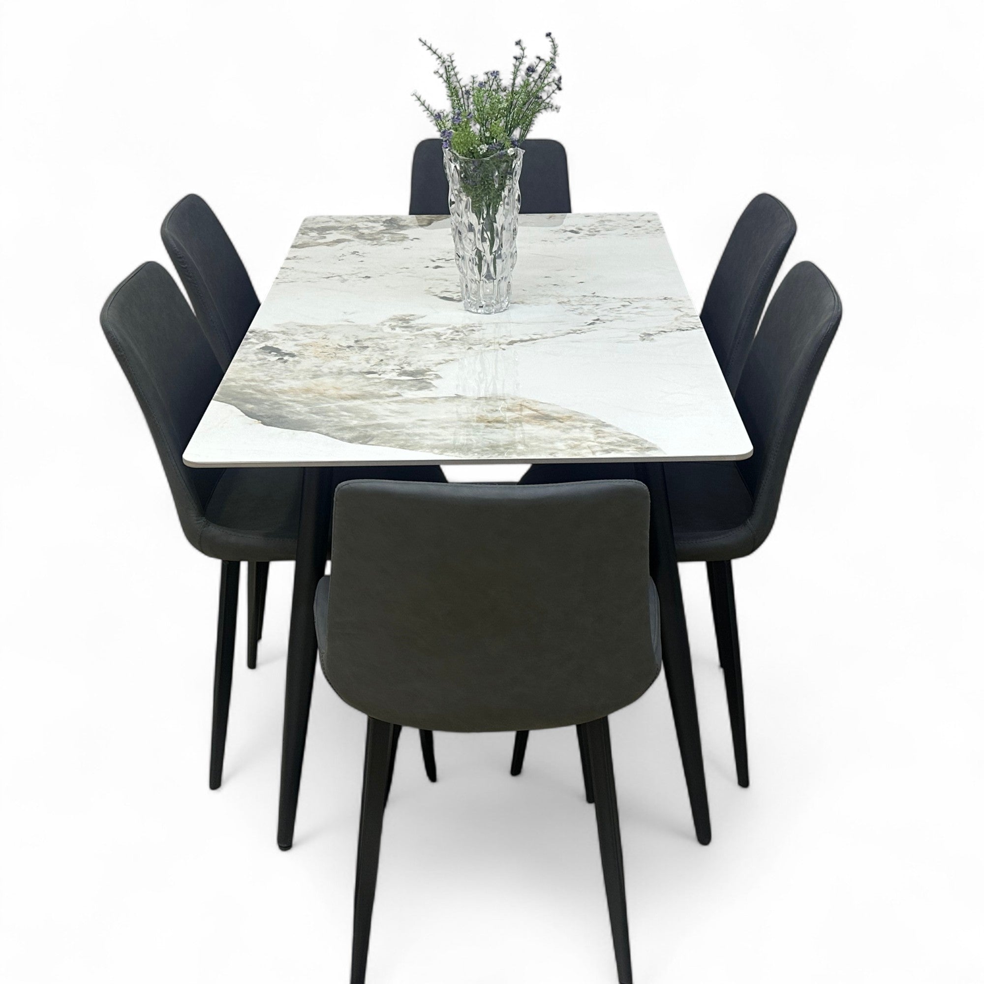 Marble Top Dining Table Set