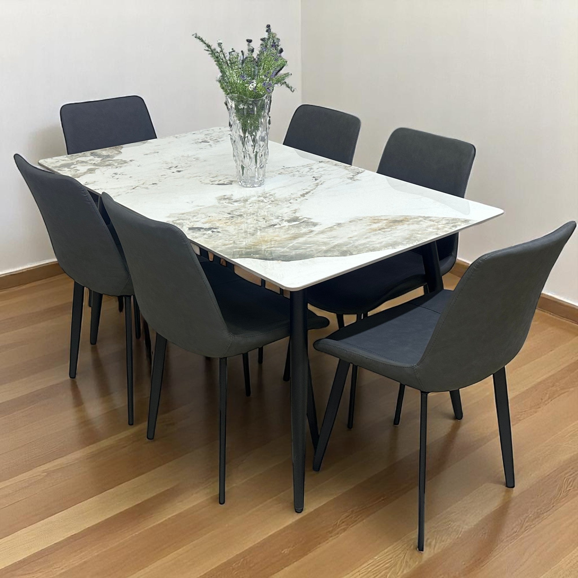 Marble Top Dining Table Set