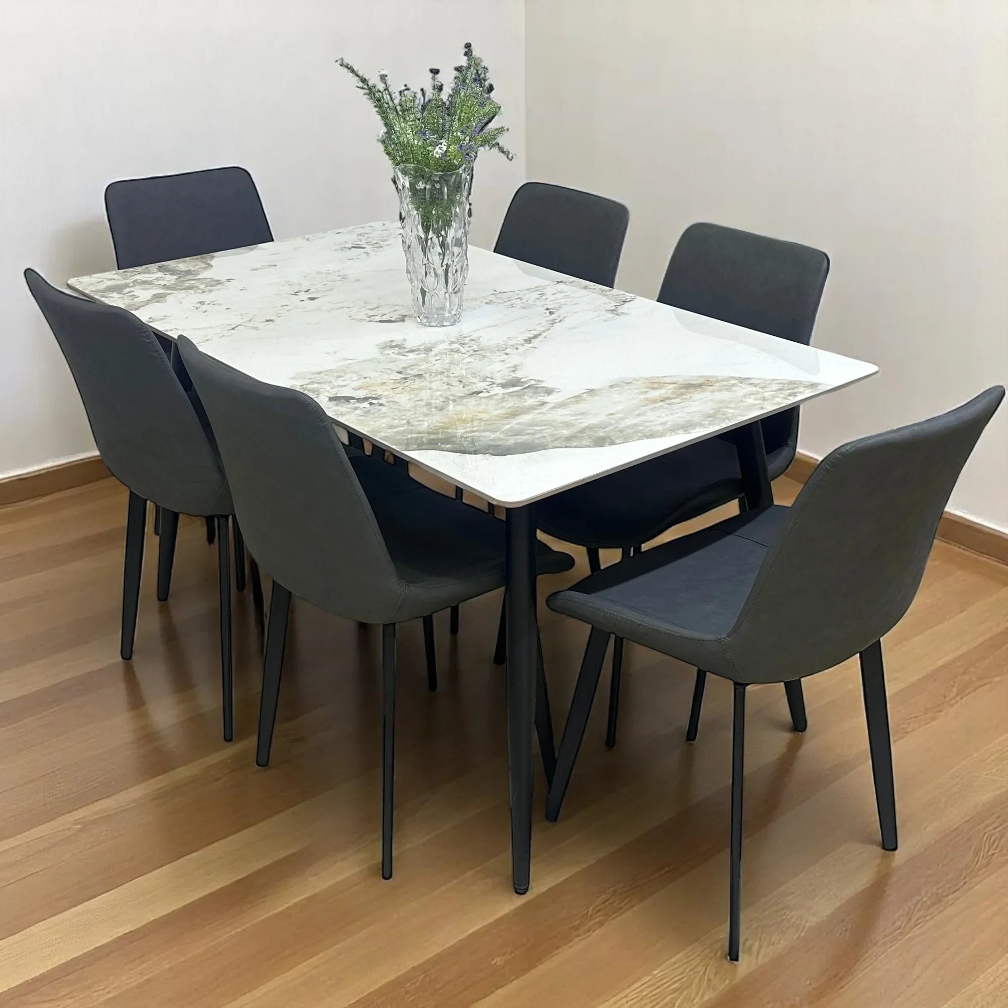 Marble Top Dining Table Set