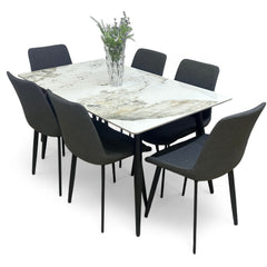 Marble Top Dining Table Set