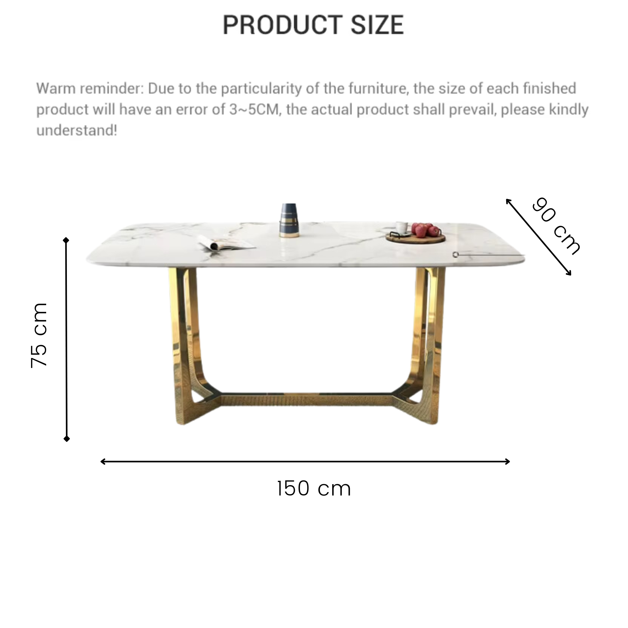 Durable Marble Dining Table
