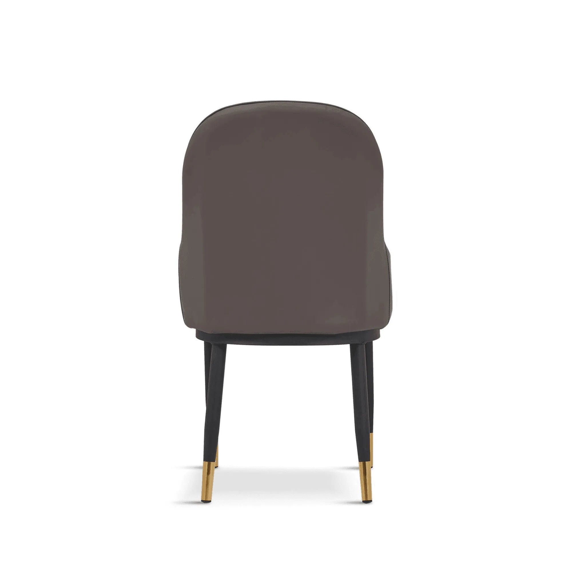 Wooden Twist Villoso Modern Dining Chair with PU Leather, Iron Black Legs & Gold Corner Elegant Contemporary Seating for Home and Kitchen Decor - Wooden Twist UAE