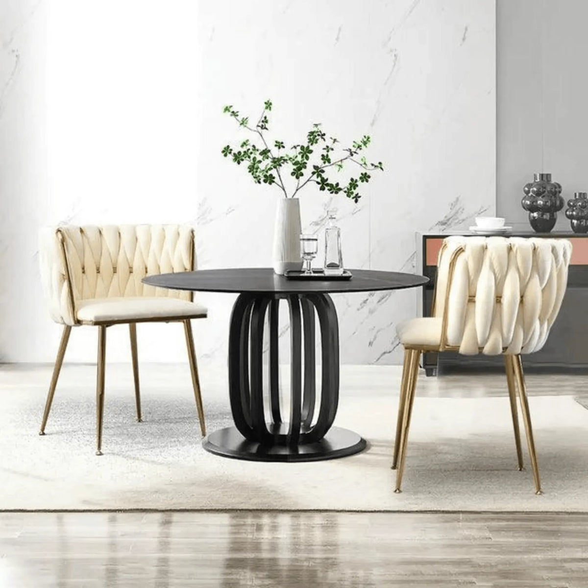 Woven Back Dining Chair