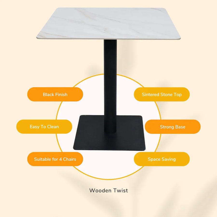 Sturdy Metallic Base for Stability