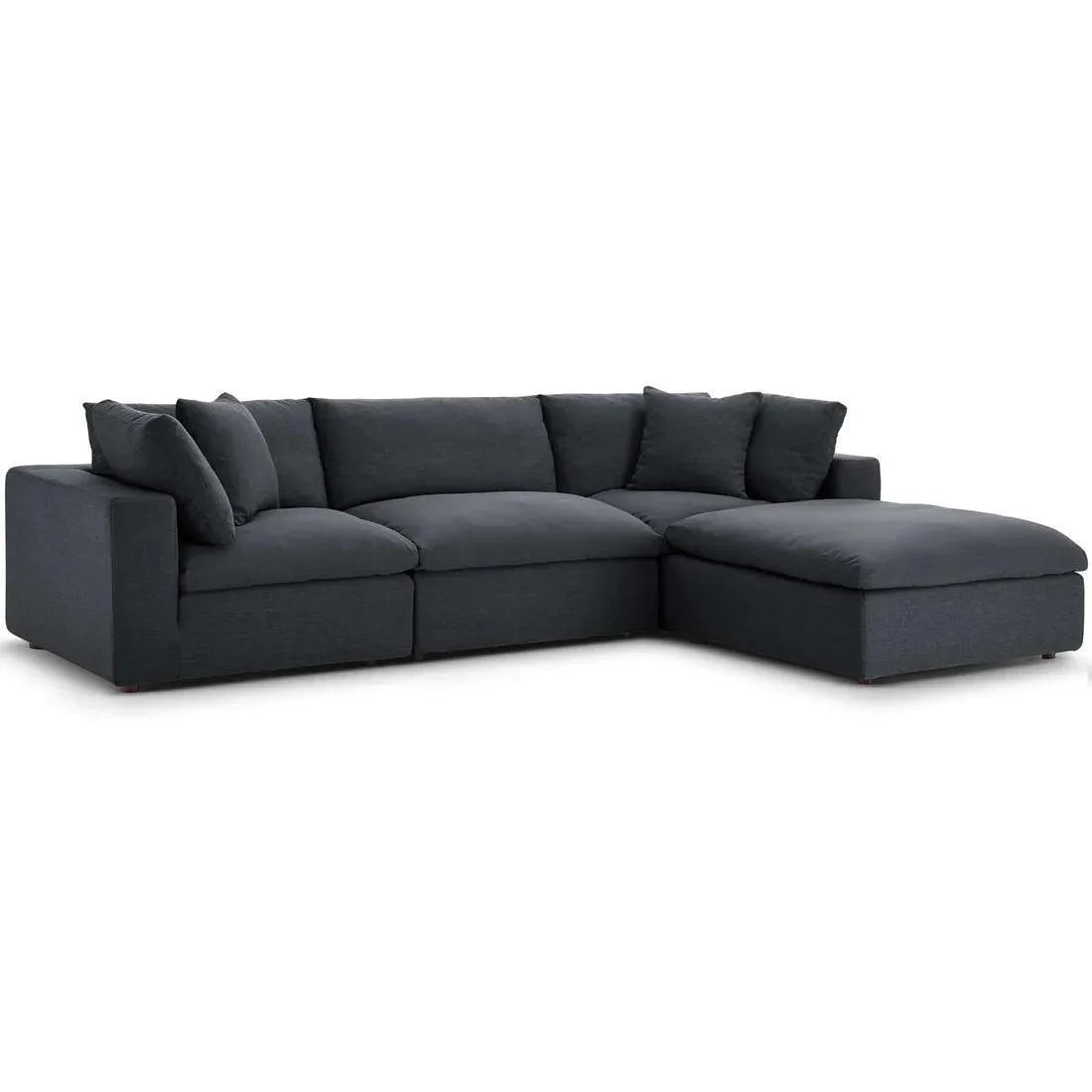 Wooden Twist Modernize Relleno L-Shape 4 Piece Sectional Sofa Set - Wooden Twist UAE